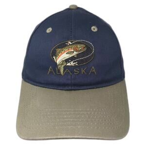 Ace USA Alaska Trout Fish Baseball Cap Hat Blue Green OS Strapback Adjustable